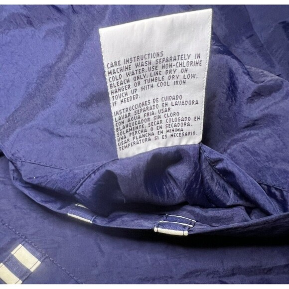 Vintage Men's Current Seen Reversible Windbreaker Jacket Navy Blue Yellow Size L - Picture 12 of 13